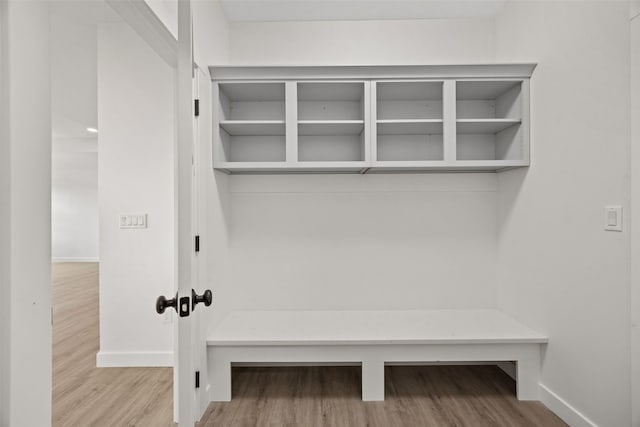 1356 Hickory Ridge Dr, Marion, IA 52302 - mudroom featuring baseboards and wood finished floors