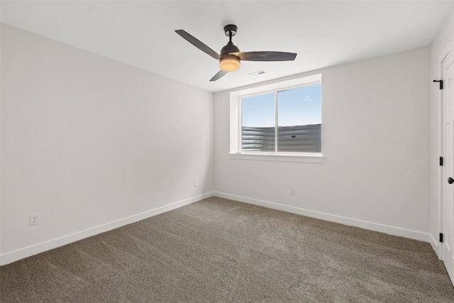 1356 Hickory Ridge Dr, Marion, IA 52302 - unfurnished room featuring a ceiling fan, carpet flooring, and baseboards