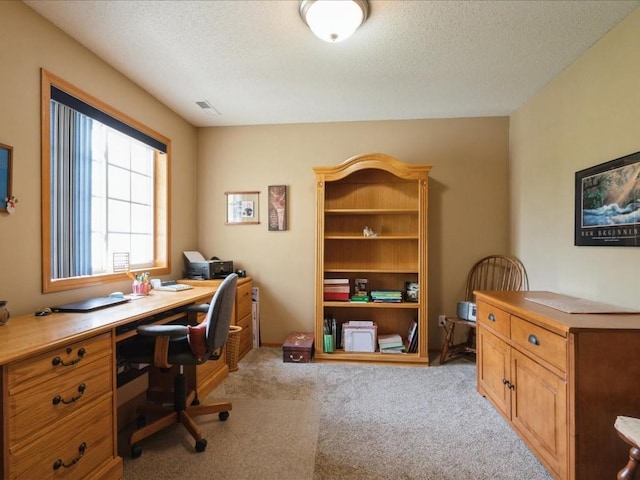 3626 Stoneview Cir SW, Cedar Rapids, IA 52404 - office area featuring light carpet and a textured ceiling