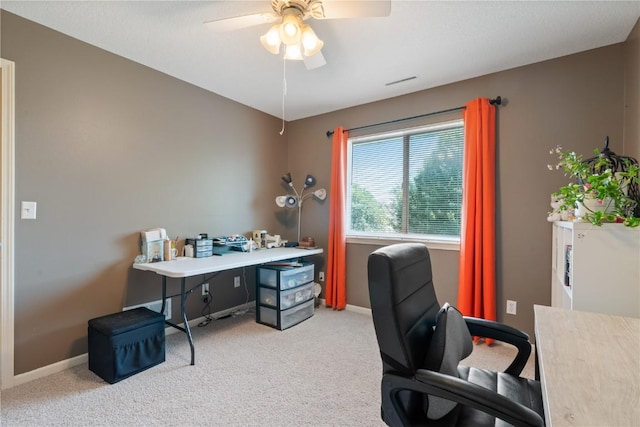 3205 Lennon Ln, Marion, IA 52302 - office space with carpet floors, a ceiling fan, and baseboards