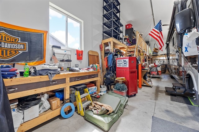 view of storage area