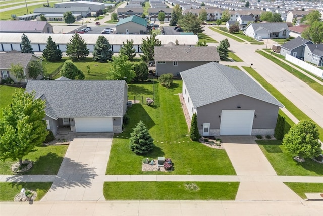 aerial view of residential area