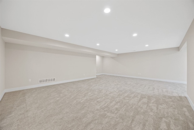 424 15th Ave SW, Mount Vernon, IA 52314 - finished below grade area featuring carpet floors, recessed lighting, and baseboards