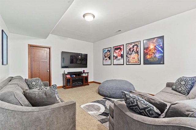 395 Carlyle Dr, North Liberty, IA 52317 - living area with carpet and baseboards