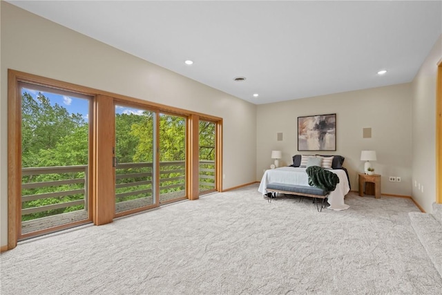 942 Evergreen Ct, Iowa City, IA 52245 - bedroom featuring carpet, baseboards, and recessed lighting
