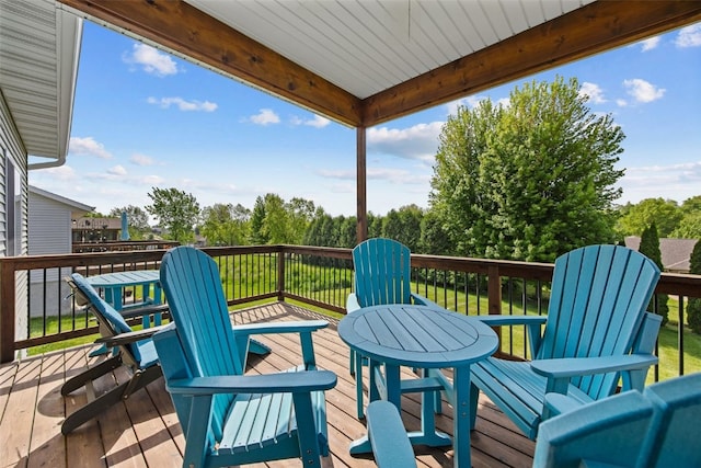 8 Pinnacle Ln, Tiffin, IA 52340 - view of wooden deck