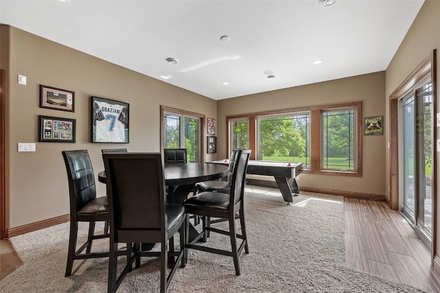 4355 Par Cir, Marion, IA 52302 - dining room with baseboards, light wood-type flooring, and recessed lighting