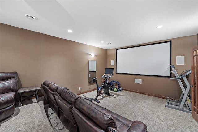 4355 Par Cir, Marion, IA 52302 - carpeted home theater with baseboards and recessed lighting