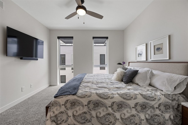 830 Newton Rd Unit 4, Iowa City, IA 52246 - carpeted bedroom with baseboards and a ceiling fan