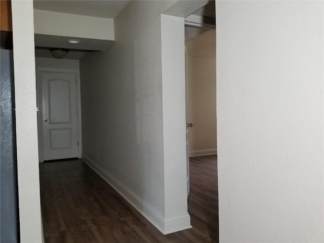 200 Grandview Ct Unit 204, Iowa City, IA 52246 - corridor with dark wood finished floors and baseboards