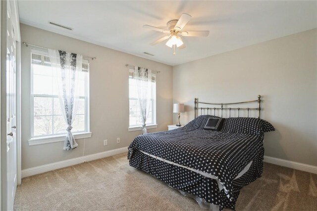 3010 Newcastle Rd, Marion, IA 52302 - carpeted bedroom featuring baseboards and ceiling fan