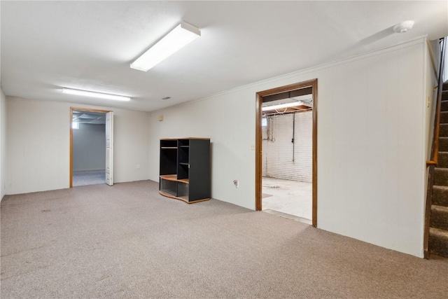 1056 Eisenhower Rd, Hiawatha, IA 52233 - finished basement with stairs and carpet flooring