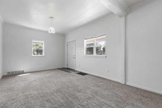1337 Ellis Blvd NW, Cedar Rapids, IA 52405 - empty room featuring crown molding, carpet, and baseboards