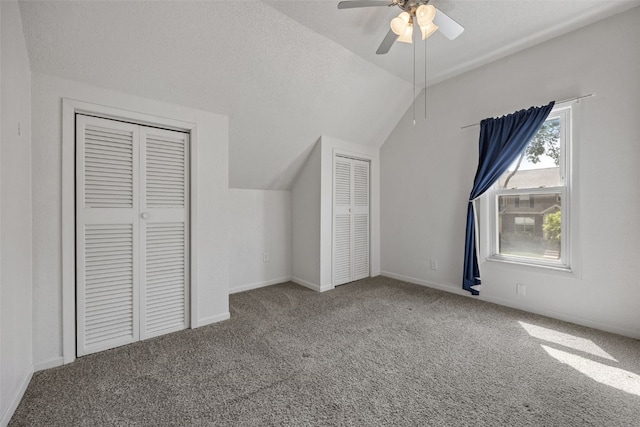 1337 Ellis Blvd NW, Cedar Rapids, IA 52405 - bonus room featuring vaulted ceiling, carpet, a ceiling fan, and baseboards