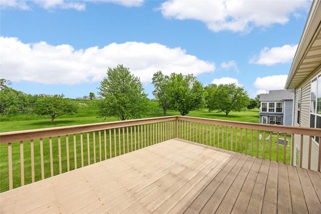 3110 Towne House Dr NE Unit C, Cedar Rapids, IA 52402 - wooden terrace with a lawn