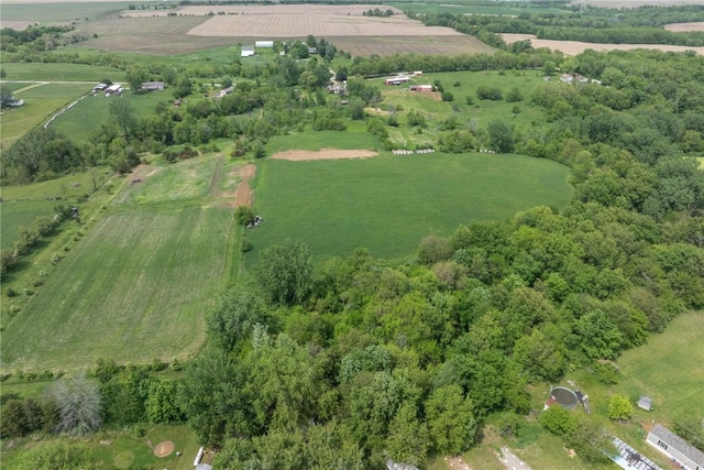 3136 155th St, Muscatine, IA 52761 - aerial overview of property's location featuring rural landscape and large plots for crops