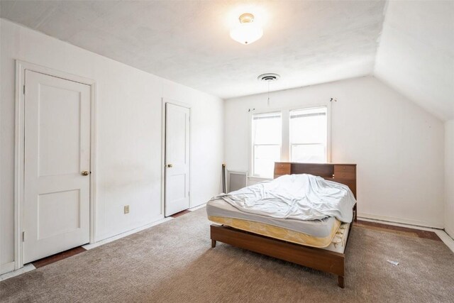 205 2nd Ave, Atkins, IA 52206 - bedroom with carpet floors and lofted ceiling