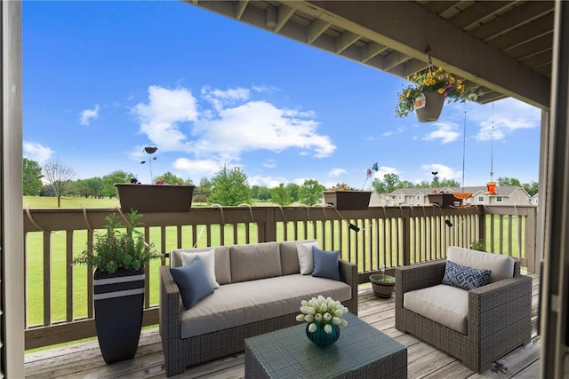 250 Cimarron Unit 311, Hiawatha, IA 52233 - wooden terrace with an outdoor hangout area and a yard