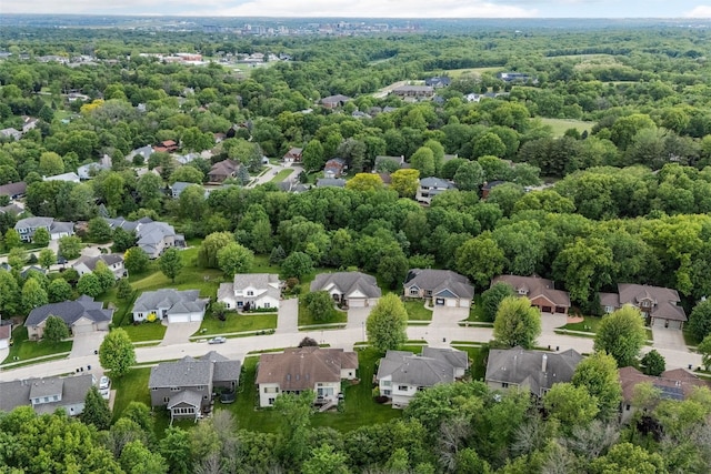 959 Tamarack Trl, Iowa City, IA 52245 - aerial view of residential area with a heavily wooded area