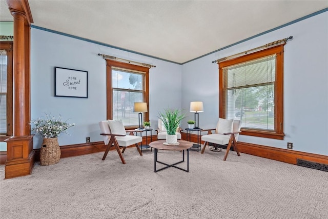 100 E Welsh St, Williamsburg, IA 52361 - sitting room with carpet flooring and baseboards