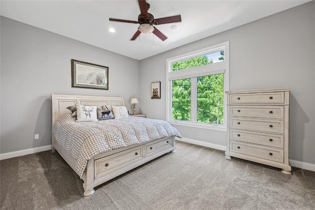 6712 Spring Grove Ct NE, Cedar Rapids, IA 52411 - bedroom featuring baseboards, carpet flooring, and ceiling fan