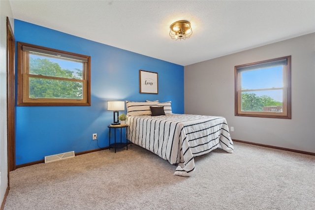 1206 W State St, Williamsburg, IA 52361 - bedroom featuring multiple windows, carpet flooring, and baseboards