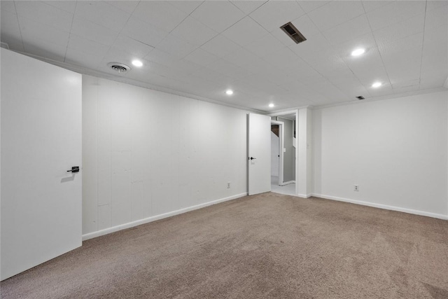 1220 Northwood Ln, Muscatine, IA 52761 - carpeted empty room with recessed lighting and baseboards