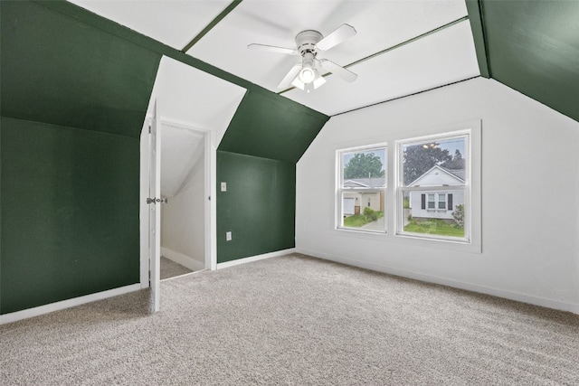 1298 14th Ave, Marion, IA 52302 - bonus room with carpet flooring, lofted ceiling, ceiling fan, and baseboards