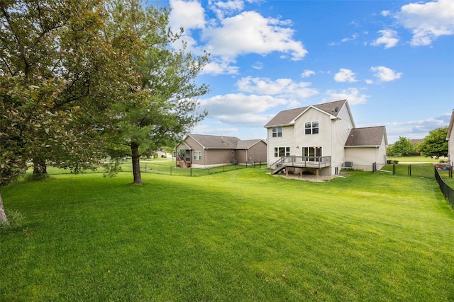 2913 Caspian Rd, Hiawatha, IA 52233 - view of yard featuring a deck and stairs