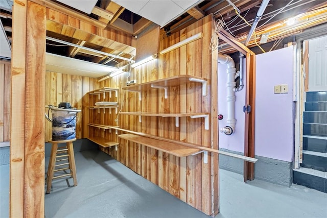 405 6th Ave, Clarence, IA 52216 - unfinished basement with a central vacuum unit