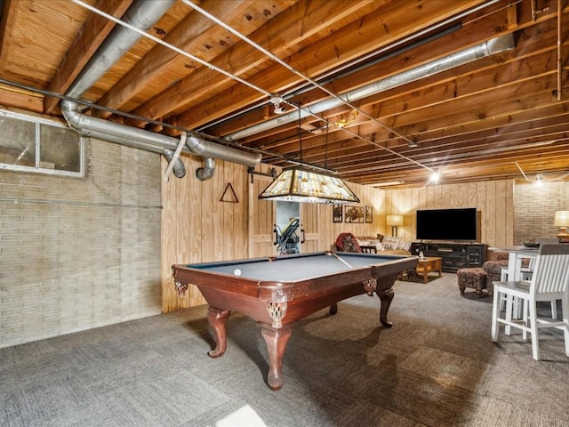 1901 42nd St SE, Cedar Rapids, IA 52403 - game room featuring carpet and billiards table