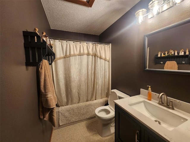 1901 42nd St SE, Cedar Rapids, IA 52403 - bathroom with vanity, toilet, and a textured ceiling