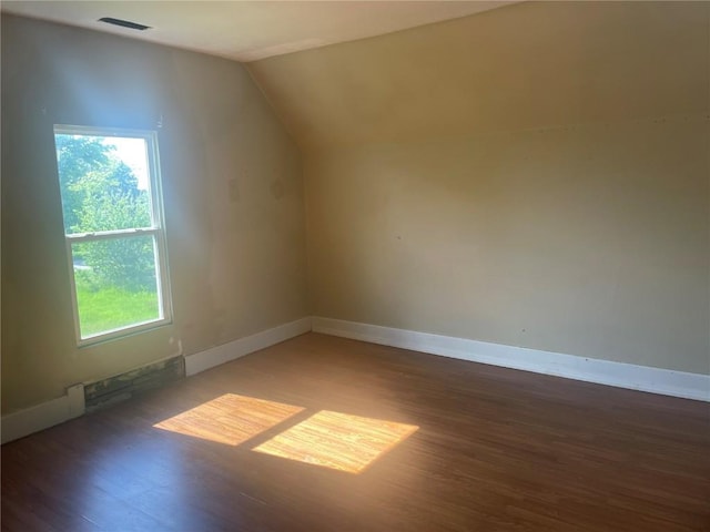 2902 Water St, Columbus City, IA 52737 - additional living space with wood finished floors, lofted ceiling, and baseboards