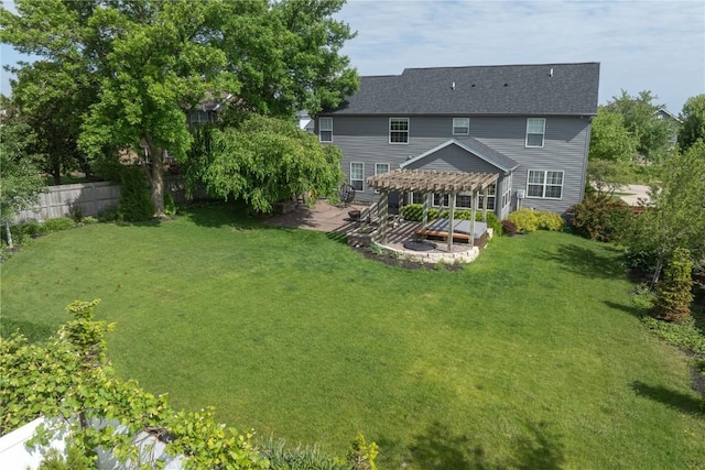 6919 Rockingham Dr SW, Cedar Rapids, IA 52404 - rear view of property featuring a pergola and a patio area