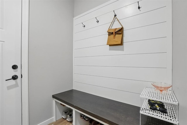 927 Summit Ct, Tiffin, IA 52340 - mudroom featuring wood finished floors and baseboards