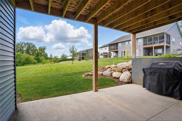 927 Summit Ct, Tiffin, IA 52340 - view of patio / terrace featuring grilling area and a residential view
