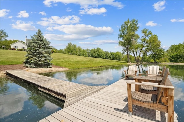 2545 F52 Trl, Parnell, IA 52325 - dock area featuring a water view and a yard