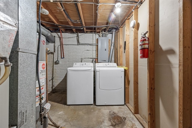 2536 N Ave NW, Cedar Rapids, IA 52405 - unfinished below grade area featuring electric panel, washing machine and dryer, and heating unit