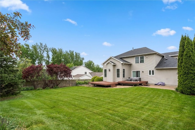 4000 Majestic Ct NE, Cedar Rapids, IA 52411 - back of property with a wooden deck