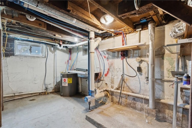 306 7th Ave, Clarence, IA 52216 - unfinished basement with electric water heater