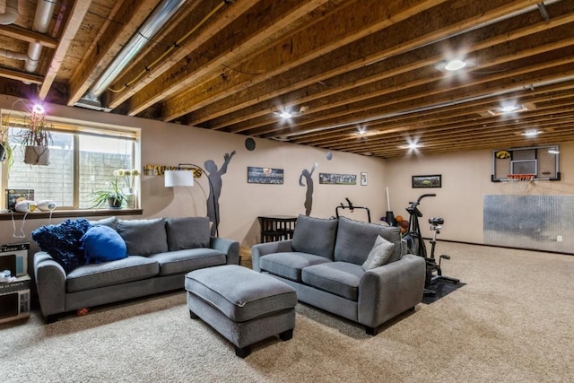 2806 Dawn Ave SW, Cedar Rapids, IA 52404 - living room featuring carpet
