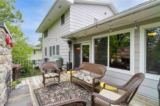 2232 Birchwood Dr NE, Cedar Rapids, IA 52402 - view of patio / terrace featuring area for grilling and a wooden deck