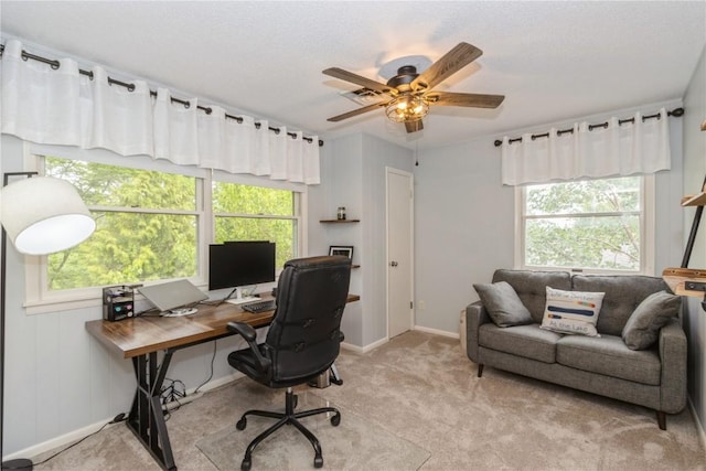 2232 Birchwood Dr NE, Cedar Rapids, IA 52402 - office space with healthy amount of natural light, ceiling fan, and baseboards