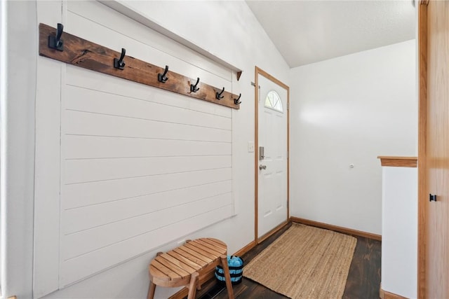 1562 Hunters Creek Way, Marion, IA 52302 - mudroom with wood finished floors and lofted ceiling