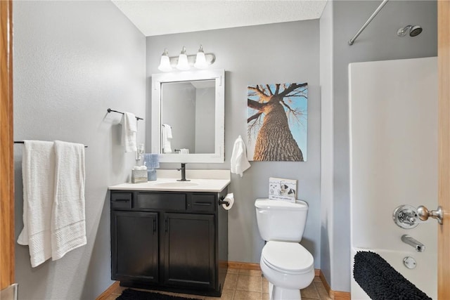 1562 Hunters Creek Way, Marion, IA 52302 - bathroom featuring vanity, bathing tub / shower combination, and tile patterned floors