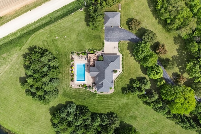 1355 Red Star Rd, Tipton, IA 52772 - drone / aerial view of a pool