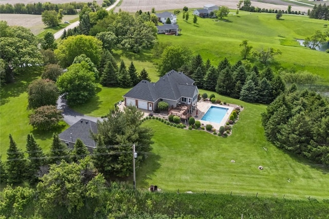 1355 Red Star Rd, Tipton, IA 52772 - aerial view of property and surrounding area featuring a pool and a large body of water