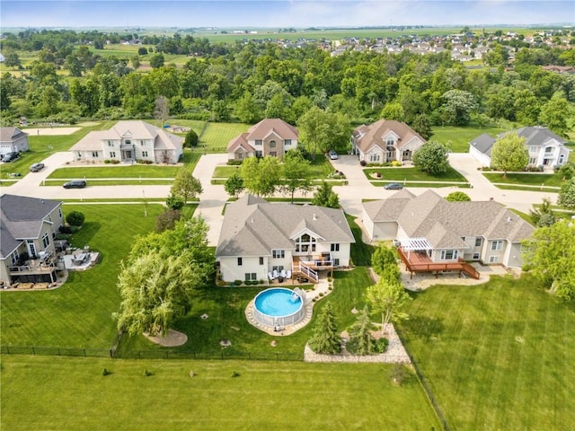 1485 Huntington Hills Dr, Marion, IA 52302 - aerial perspective of suburban area with a pool area