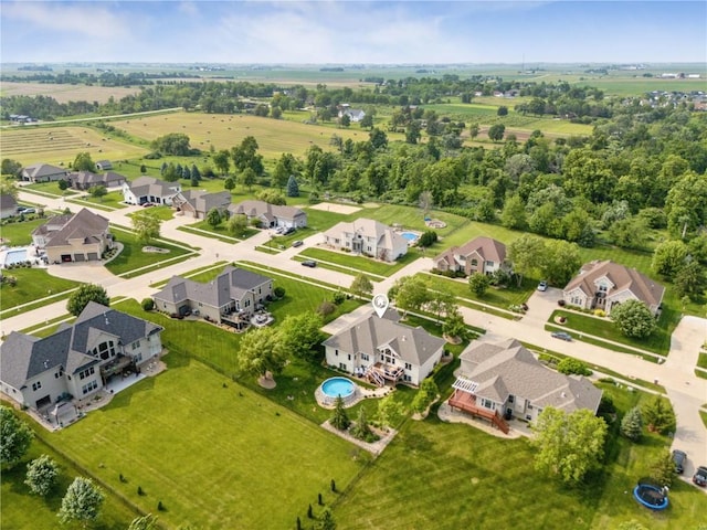 1485 Huntington Hills Dr, Marion, IA 52302 - overview of rural landscape featuring nearby suburban area
