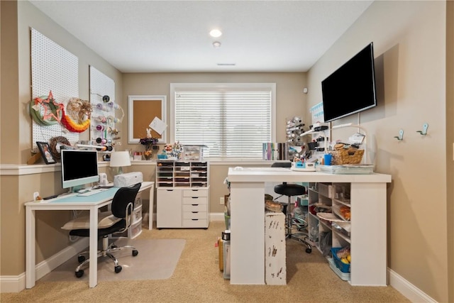 1485 Huntington Hills Dr, Marion, IA 52302 - carpeted home office featuring baseboards